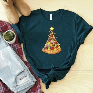 Christmas Pizza Lights Shirt, Merry Christmas Shirt, Funny Christmas Shirt
